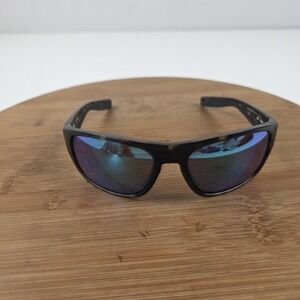 Costa Tico Sunglasses Mens 60-17-119 Brown Tortoise Blue Mirrored Polarized 580